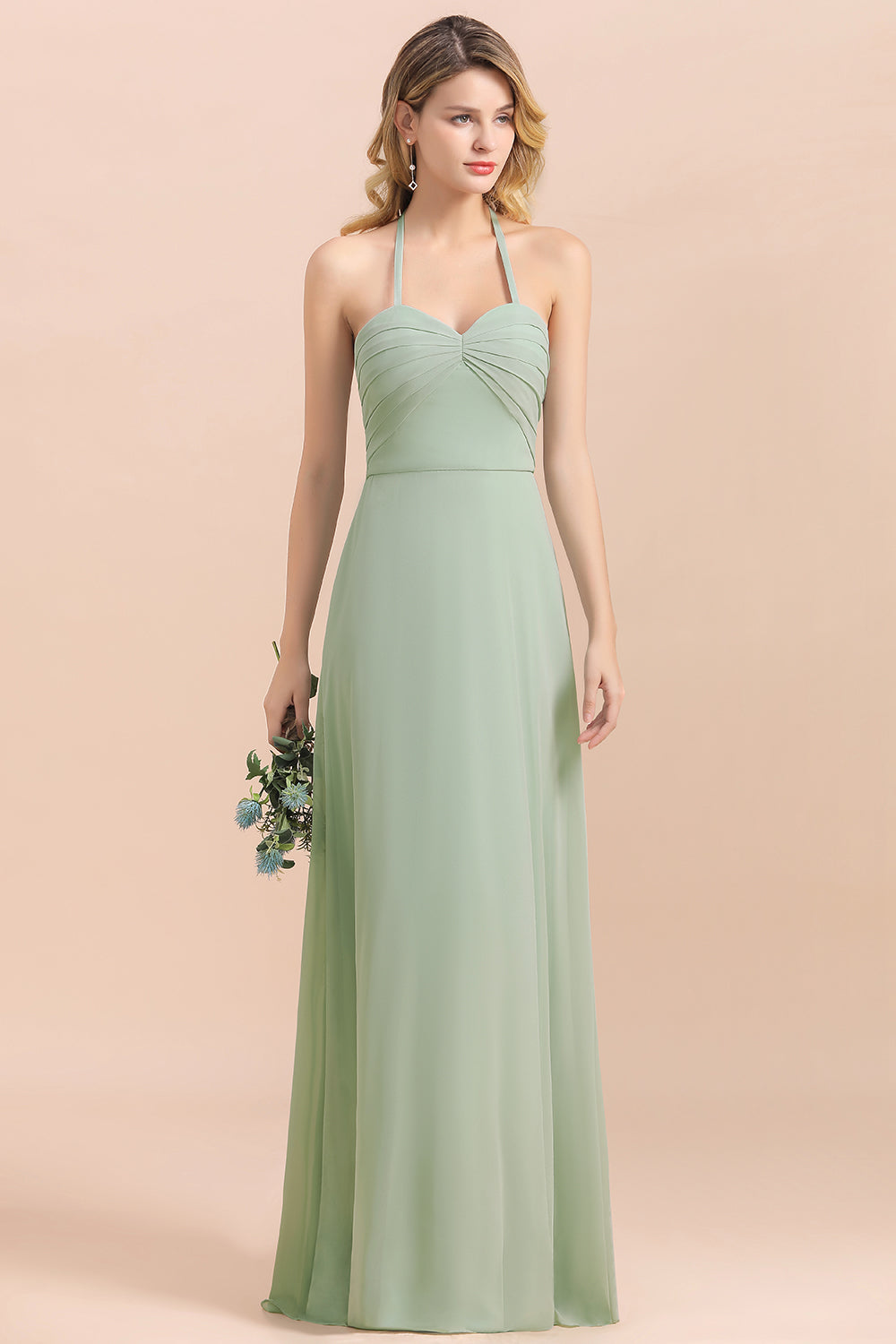 Laden Sie das Bild in den Galerie-Viewer, Kaufen Sie Grüne Brautjungfernkleider Lang Chiffon online bei babyonlinedress.de. Günstige Hochzeitspartykleider mit hocher Qualität bekommen.
