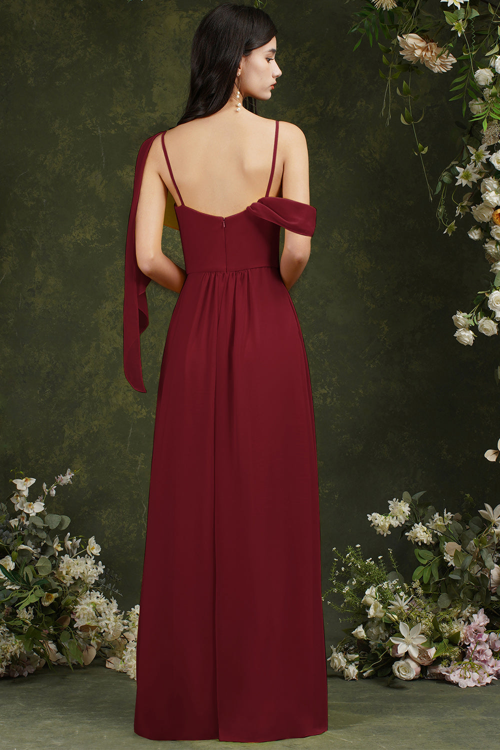 Bmbridal Bridesmaid Dress Side Split Long Chiffon