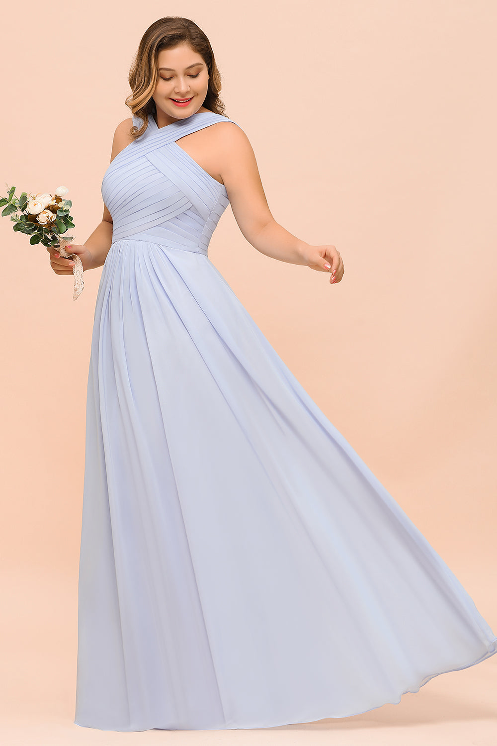 Finden Sie Lavender Brautjungfernkleider Große Größe online bei babyonlinedress.de. Chiffon Kleider Lang Günstig für Sie zur Hochzeit gehen.