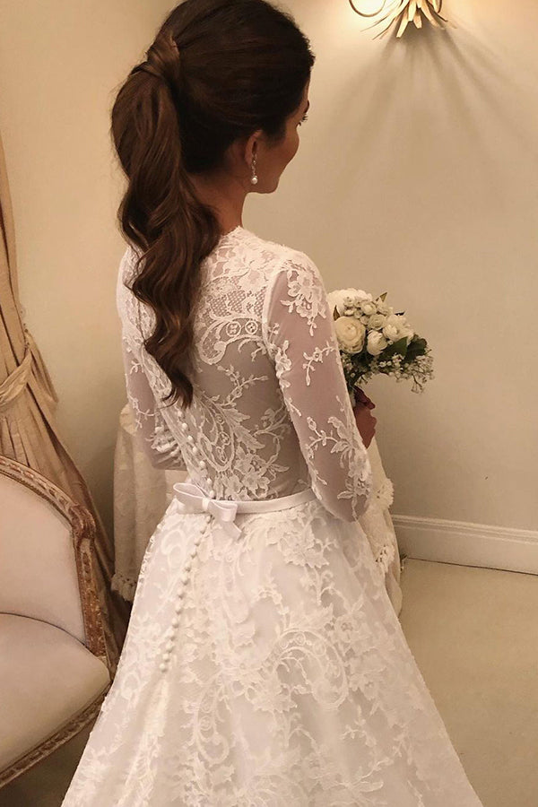 Suchen sie Wunderschöne Brautkleider A Linie online bei babyonlinedress.de. Spitze Hochzeitskleider mit Ärmel für Sie zur Hochzeit gehen.