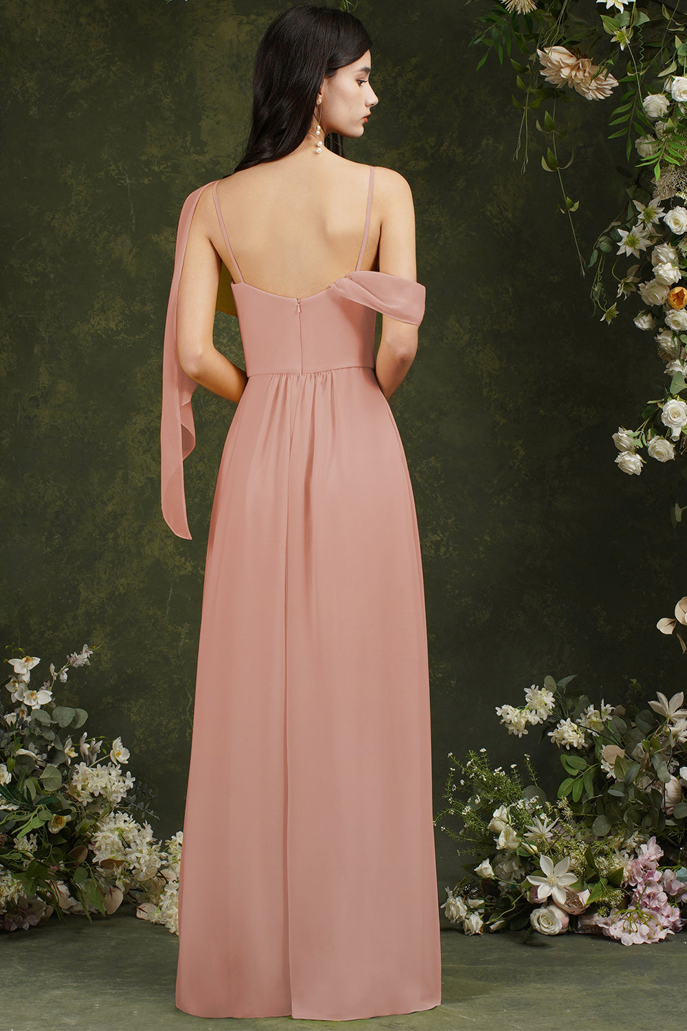 Bmbridal Bridesmaid Dress Side Split Long Chiffon