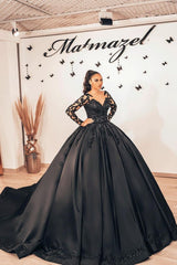 Bestellen Sie Schwarze Brautkleider mit Ärmel online bei babyonlinedress.de. Prinzessin Hochzeitskleider Spitze für Sie zur Hochzeit gehen.