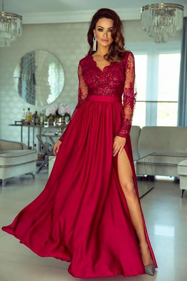 Finden Sie Abendkleid Lang Rot online bei Thekleid.de. Abiballkleider mit Ärmel für Sie zum abiball gehen.