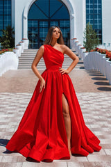 Bmbridal Ein Schulter Red Prom Dress Slit Long On Sale