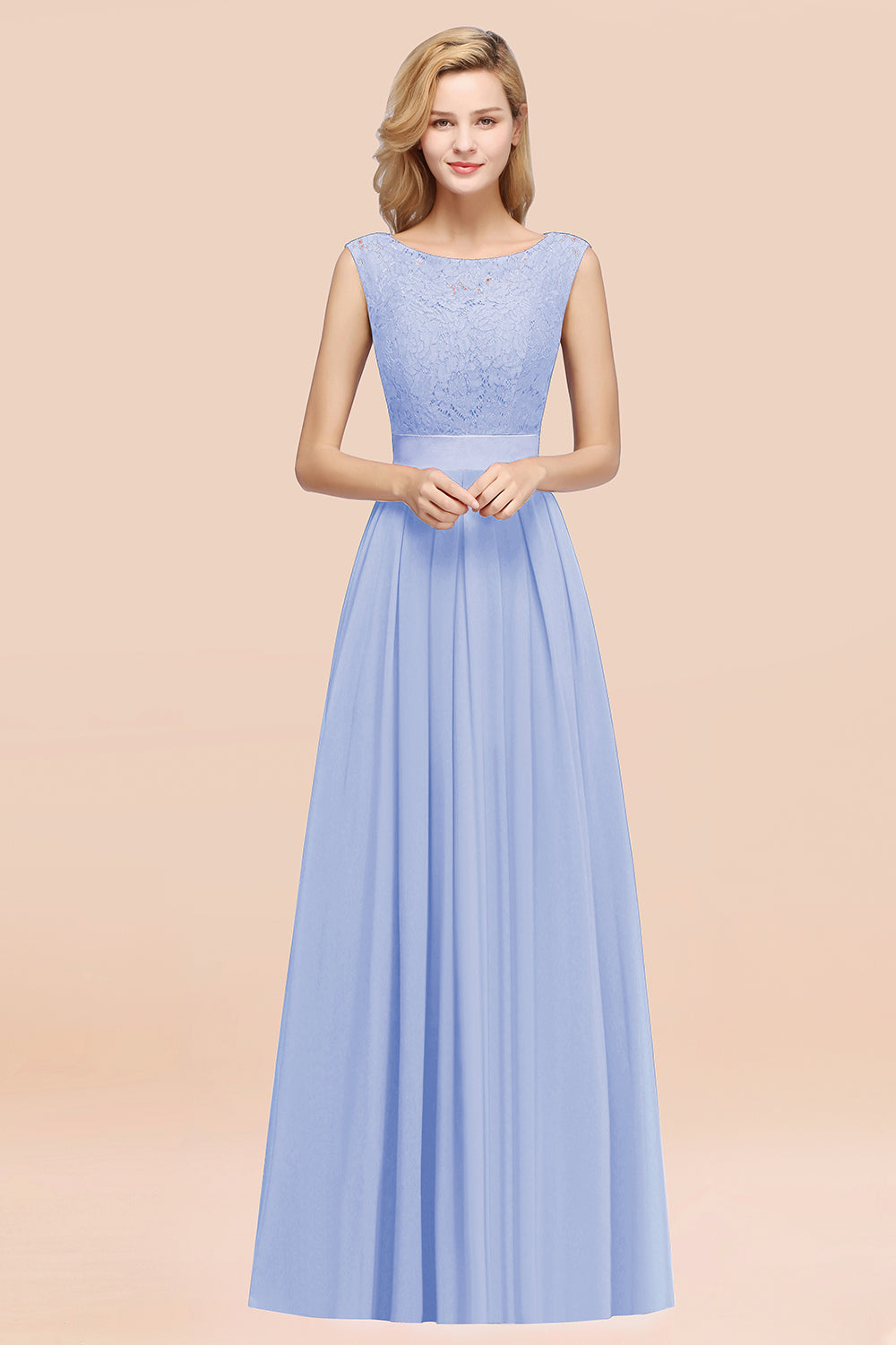 BMbridal Vintage Ärmellos Spitze Bridesmaid Dresses Affordable Chiffon Hochzeit Party Dress Online