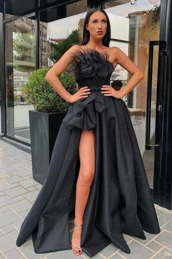 Thekleid.de bietet Große Auswahl von Schwarzes Abendkleid Lang online. Abiballkleider Günstig Online aus Tüll nach Maß zum abiball gehen.