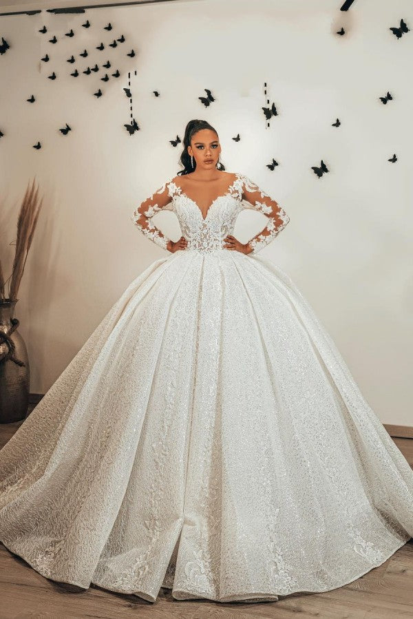 Bestellen Sie Wunderschöne Brautkleider Glitzer online bei babyonlinedress.de. Prinzessin Hochzeitskleider mit Ärmel für Sie zur hochzeit gehen.