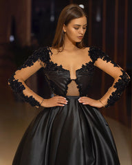 Suchen Sie Elegante Abendkleider Lang Schwarz online bei Thekleid.de. Abendmoden mit Ärmel für Sie zum Abend party gehen.