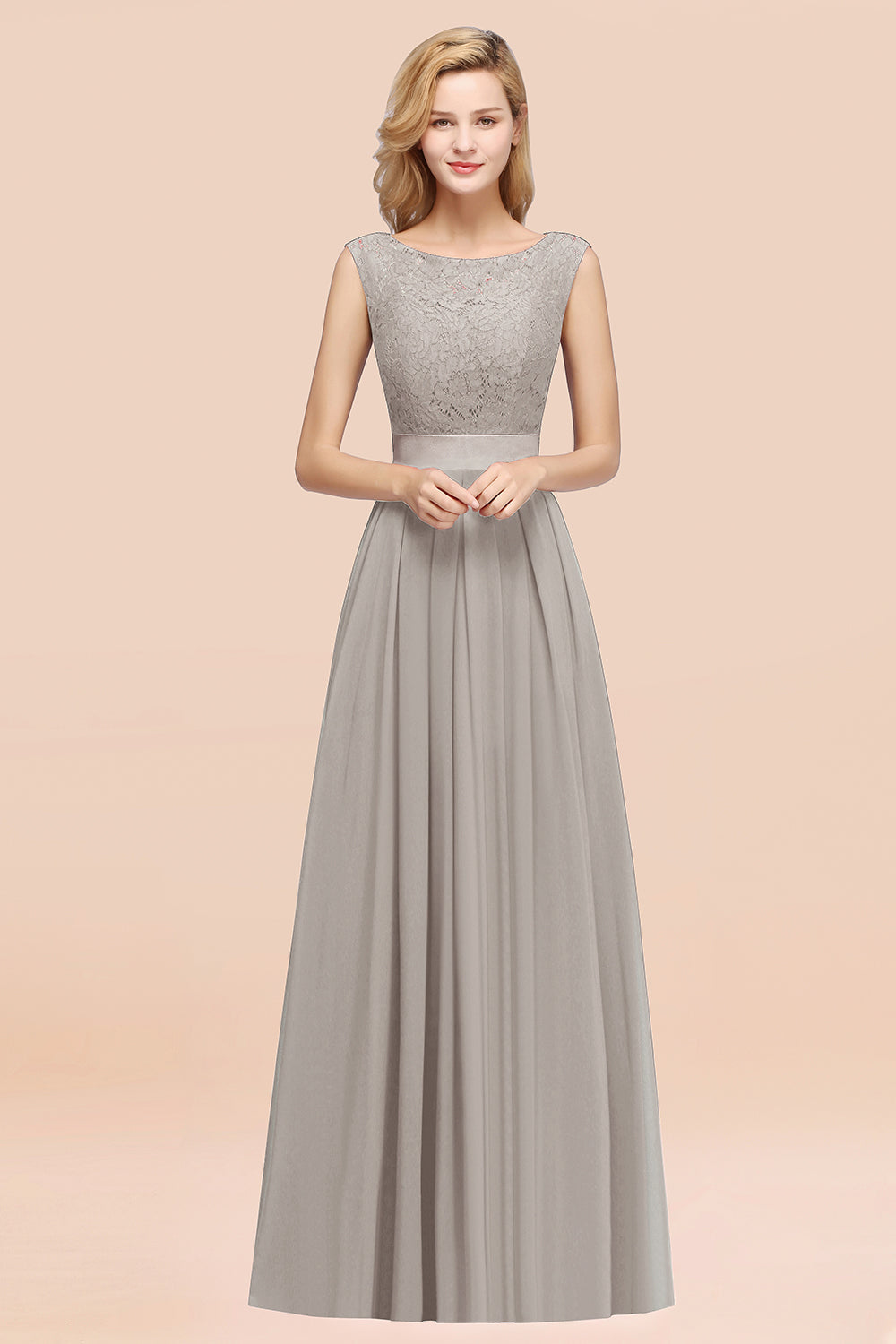 BMbridal Vintage Ärmellos Spitze Bridesmaid Dresses Affordable Chiffon Hochzeit Party Dress Online