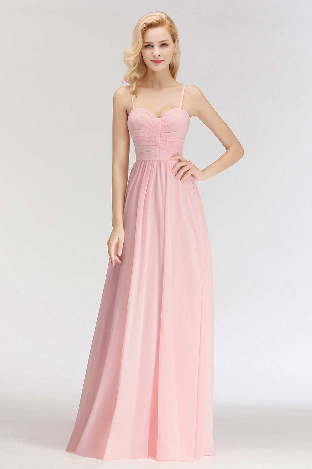 BMbridal Chiffon Späghetti-Träger Ärmellos Affordable Bridesmaid Dress Online