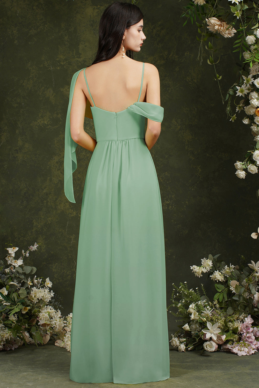 Bmbridal Bridesmaid Dress Side Split Long Chiffon