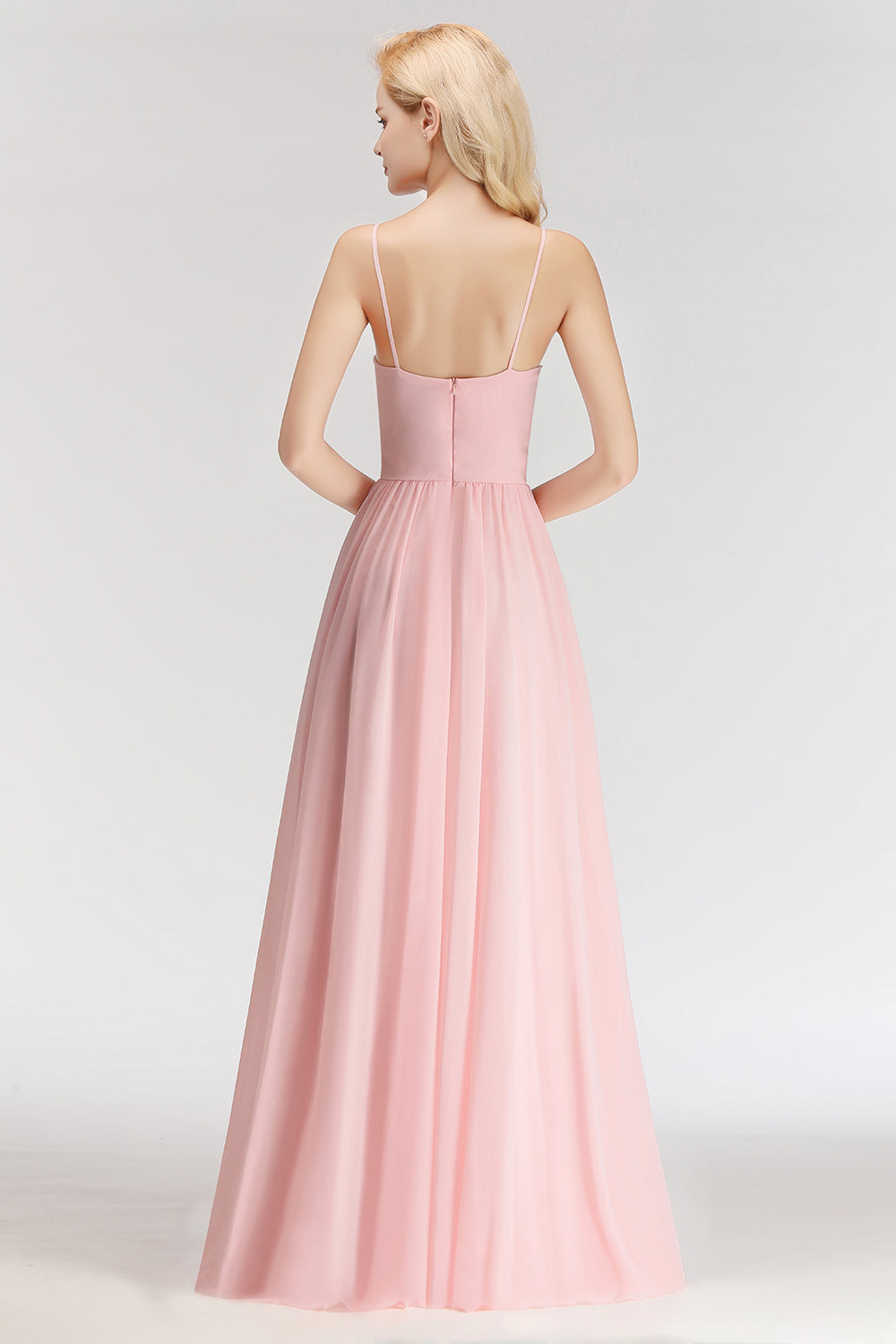 BMbridal Chiffon Späghetti-Träger Ärmellos Affordable Bridesmaid Dress Online