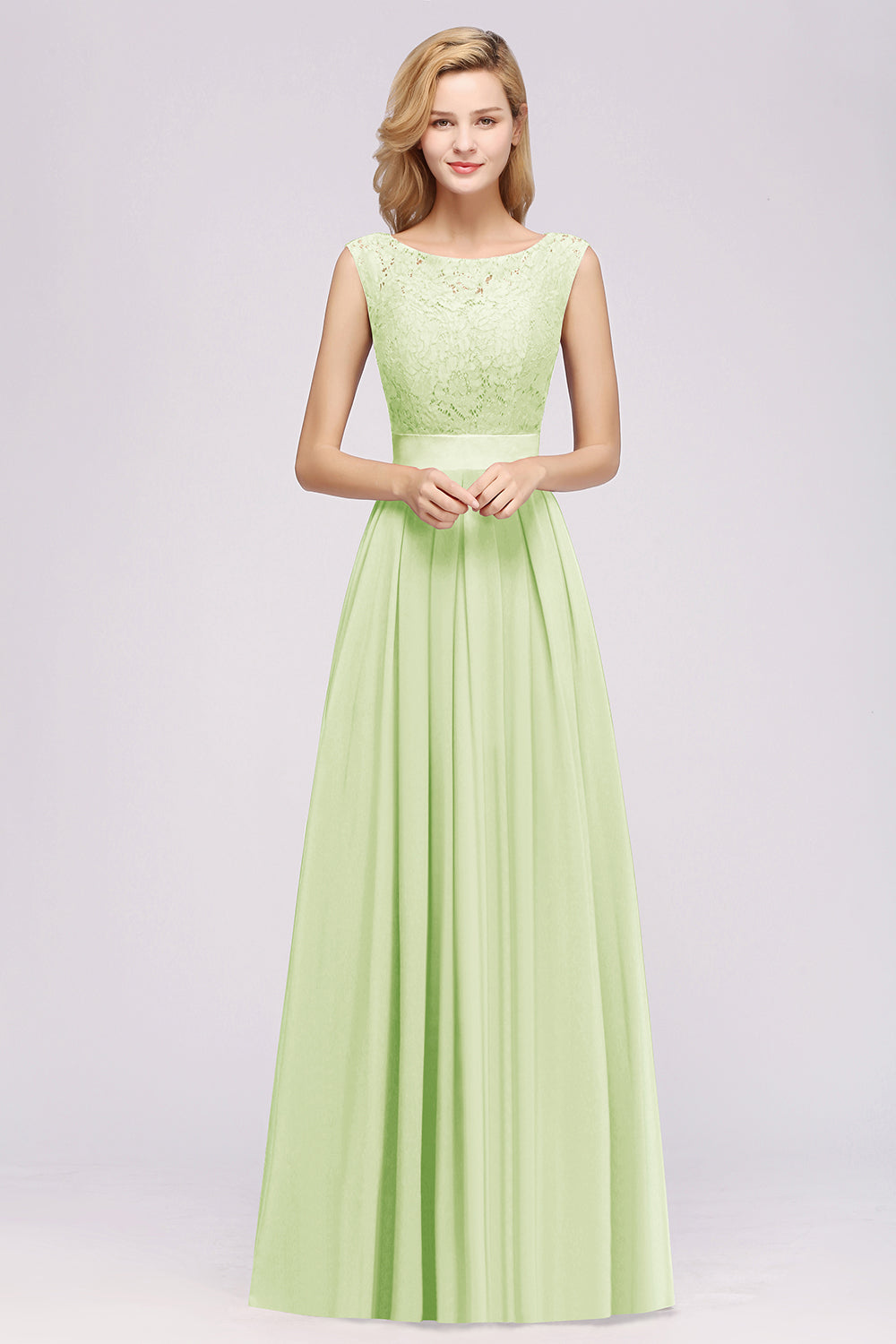 BMbridal Vintage Ärmellos Spitze Bridesmaid Dresses Affordable Chiffon Hochzeit Party Dress Online