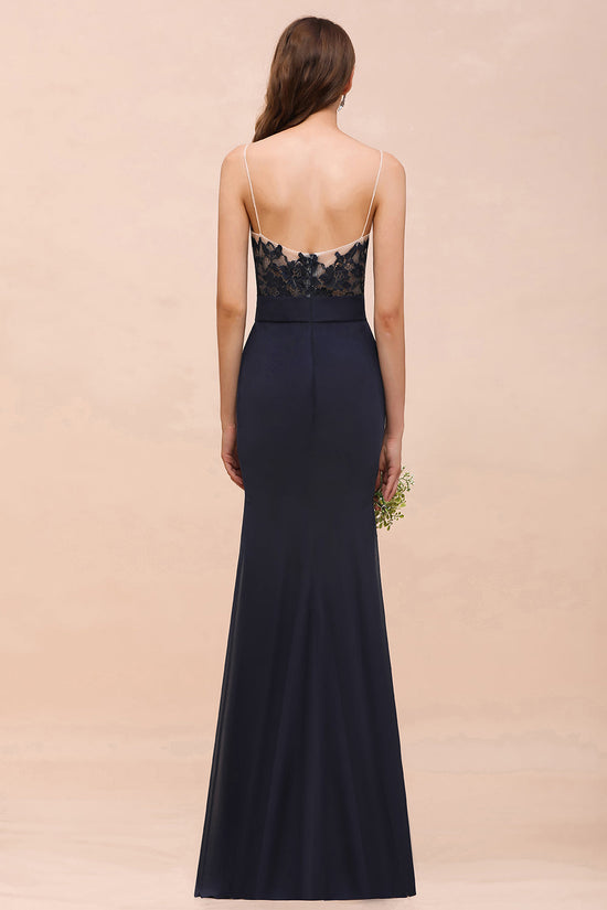 Suchen Sie Schlichtes Abendkleid Lang Günstig online bei babyonlinedress.de. Brautjungfernkleider Dunkel Blau mit hocher Qualität bekommen.