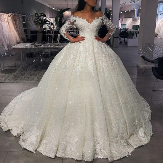 Bestellen Sie Luxus Brautkleider Prinzessin Mit Glitzer online bei babyonlinedress.de. Hochzeitskleider Mit Ärmel für Sie nach Maß online mit hocher Qualität bekommen.