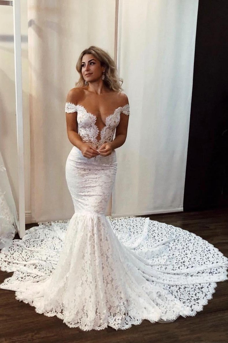 Designer Ihre Sexy Brautkleid Meerjungfrau online bei babyonlinedress.de. Hochzeitskleider mit Spitze Online für Sie nach maß zur Hochzeit gehen.