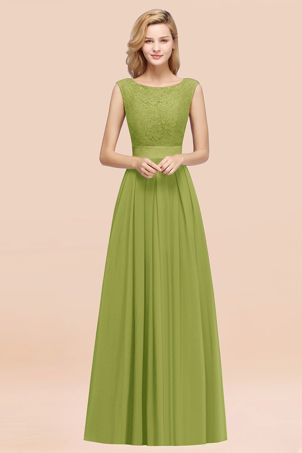 BMbridal Vintage Ärmellos Spitze Bridesmaid Dresses Affordable Chiffon Hochzeit Party Dress Online