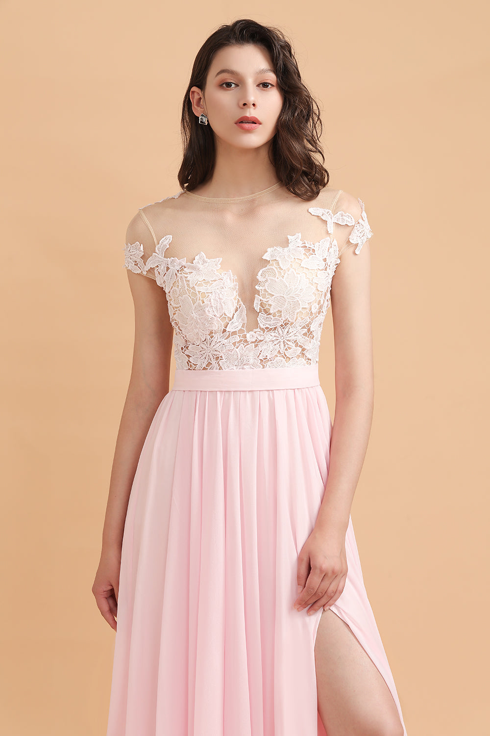 Babyonlinedress.de bietet Große auswahl von Elegante Brautjungfernkleider Lang Rosa aus Chiffon. Günstige Hochzeitsgäste Kleider für Sie zur Hochzeit gehen.