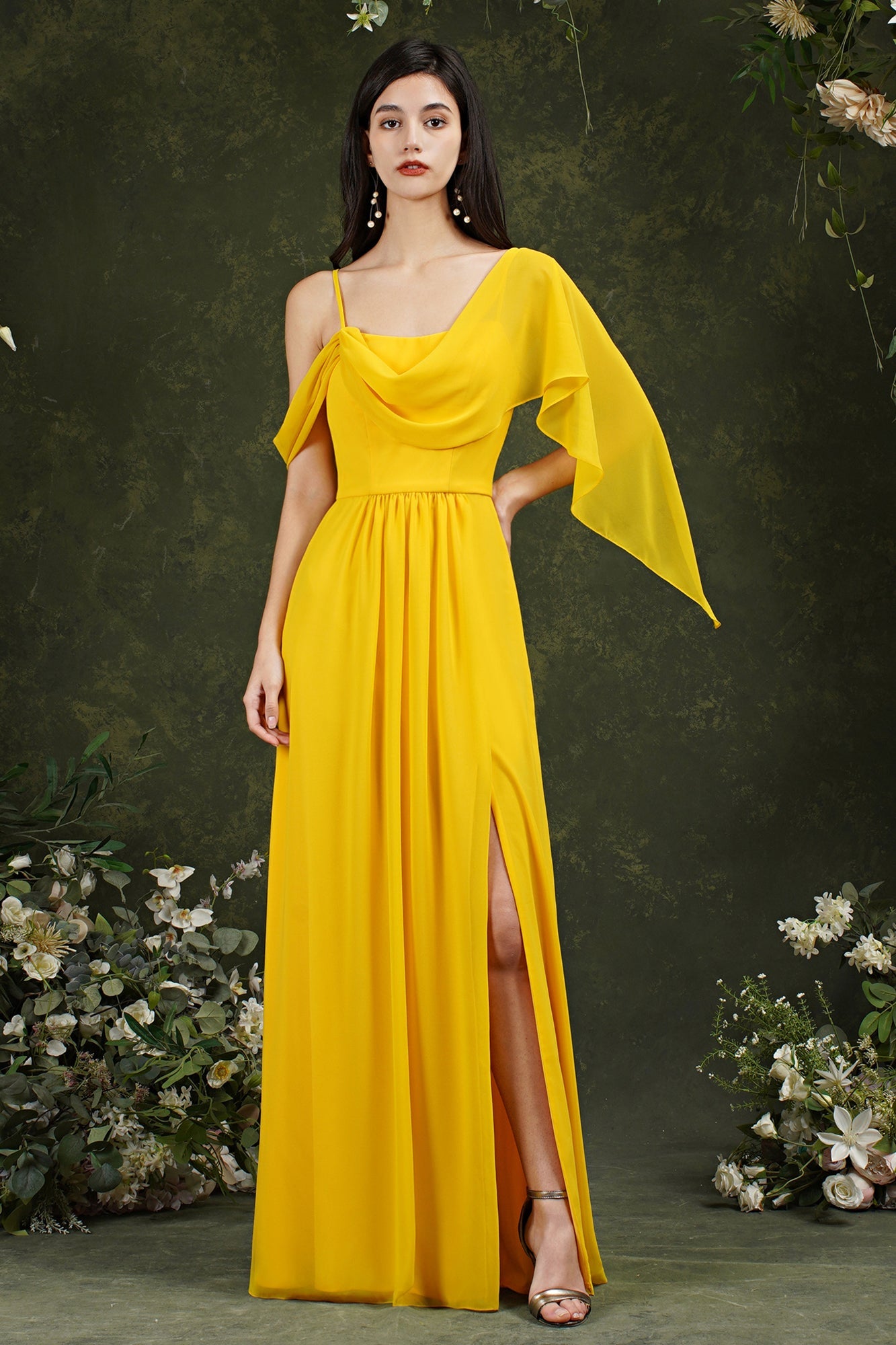 Bmbridal Bridesmaid Dress Side Split Long Chiffon