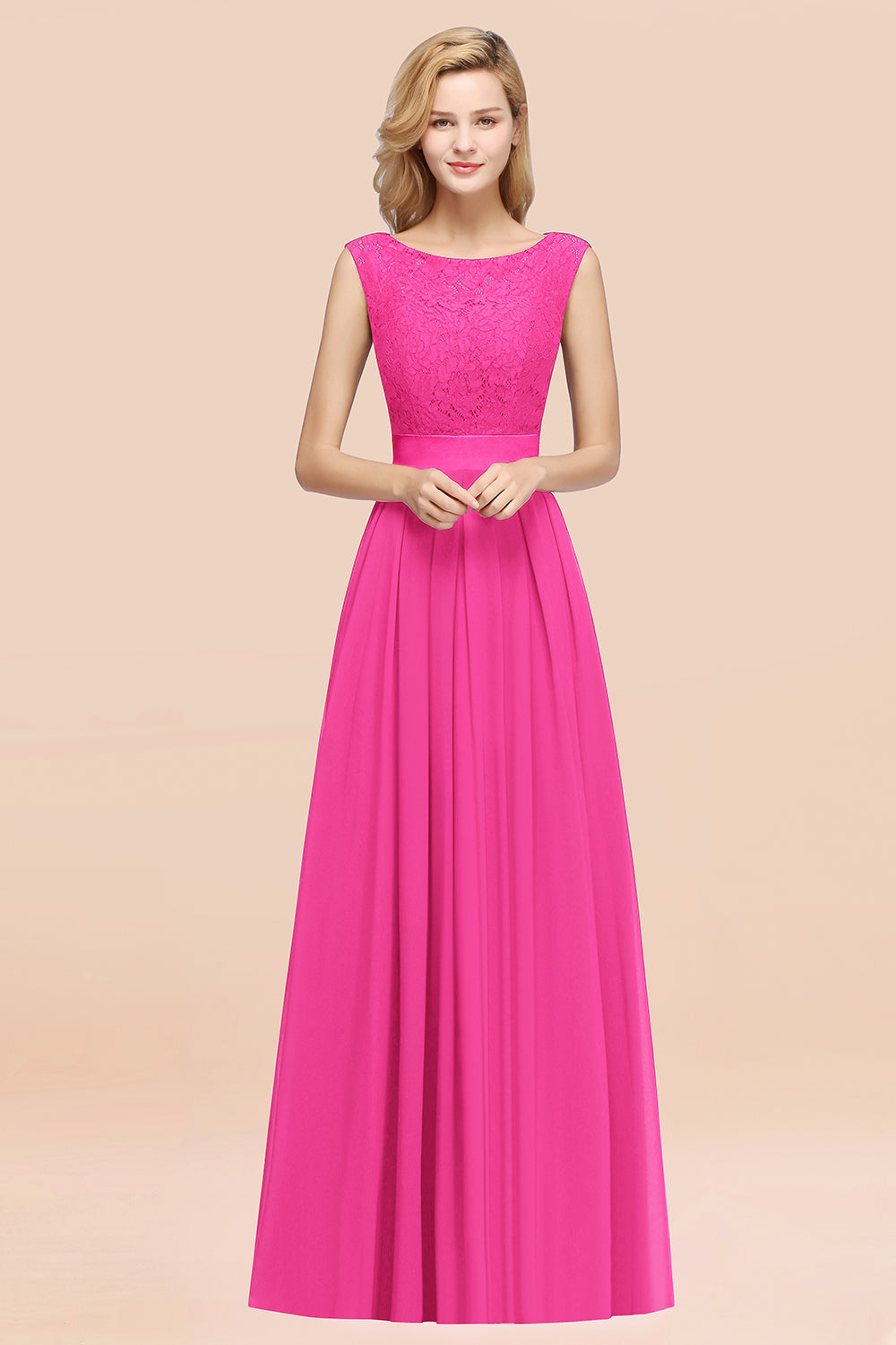 BMbridal Vintage Ärmellos Spitze Bridesmaid Dresses Affordable Chiffon Hochzeit Party Dress Online