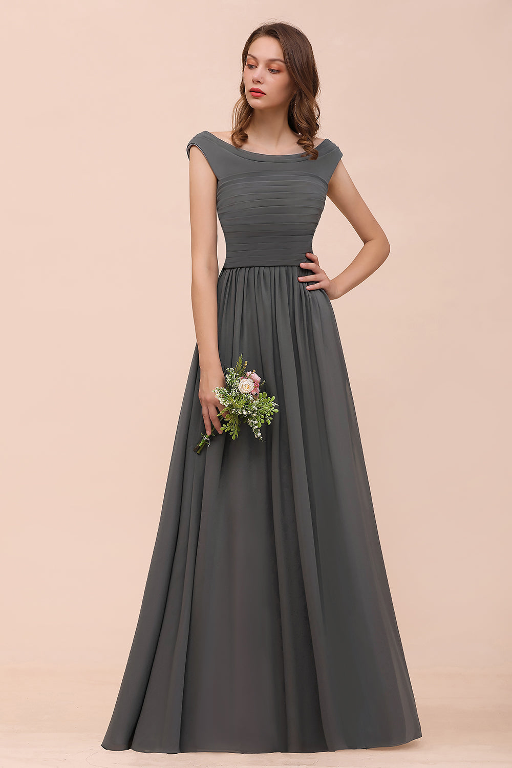 Bestellen Sie Brautjungfernkleider Lang Dunkel Grau online bei babyonlinedress.de. Kleider Für Bautjungfern nach maß anfertigen.