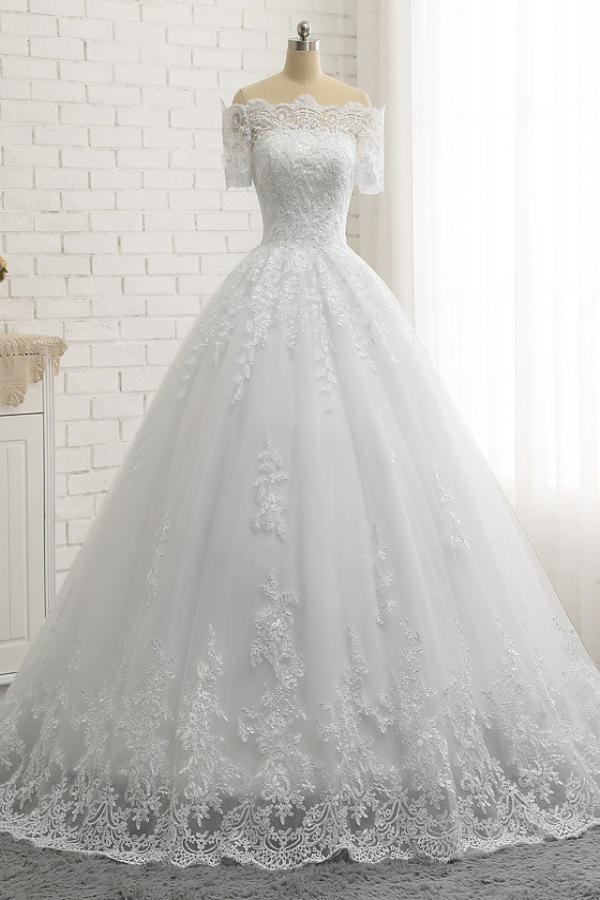 Finden Sie Schöne Brautkleider Kurz Ärmel online bei babyonlinedress.de. Brautmoden A linie Mit Spitze für Sie zur hochzeit gehen.