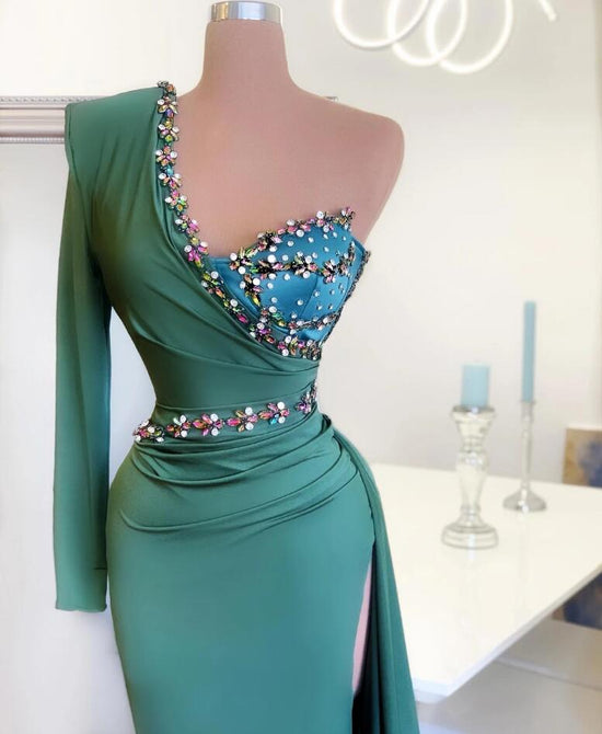 Finden Sie Elegante Abendkleid Grün online bei Thekleid.de.  Abiballkleider Lang Günstig für Sie zum abiball gehen.