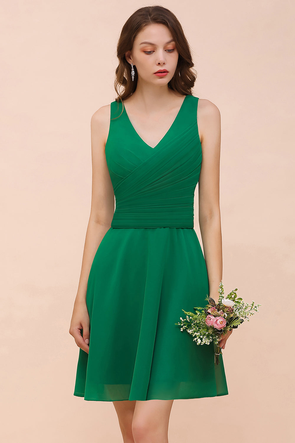Laden Sie das Bild in den Galerie-Viewer, Bestellen Sie Grüne Brautjungfernkleider Kurz online bei babyonlinedress.de. Günstiges Brautjungfernkleid Chiffon für Sie zur Hochzeit gehen.
