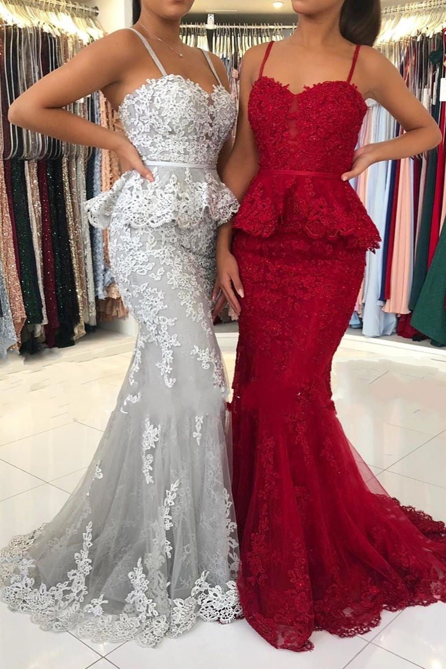 Bestellen Sie bei Thekleid.de Rote Abendkleider Lang Spitze mit güntstigen preis. Abiballkleider Abendmoden Online für Sie nach maß zum abiball gehen.