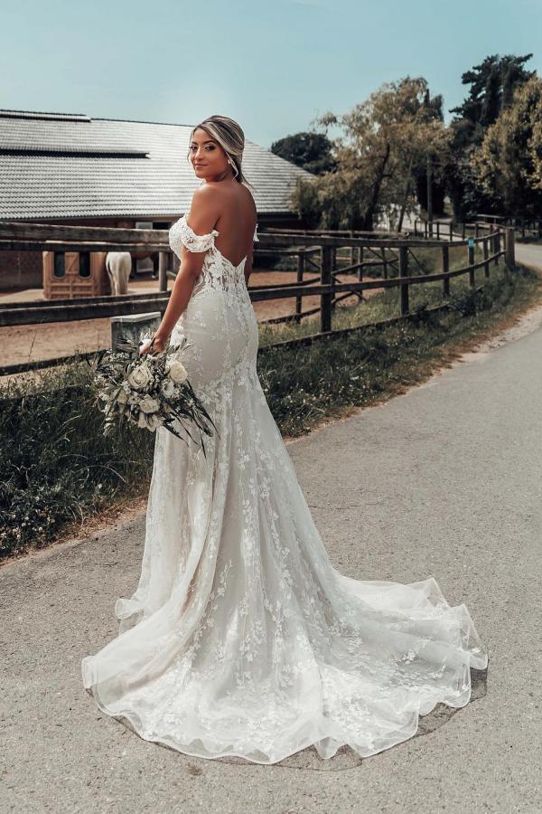 Finden Sie Elegante Brautkleider Meerjungfrau Spitze online bei babyonlinedress.de. Hochzeitskleider Onlin Kaufen nach maß zur Hochzeit gehen.