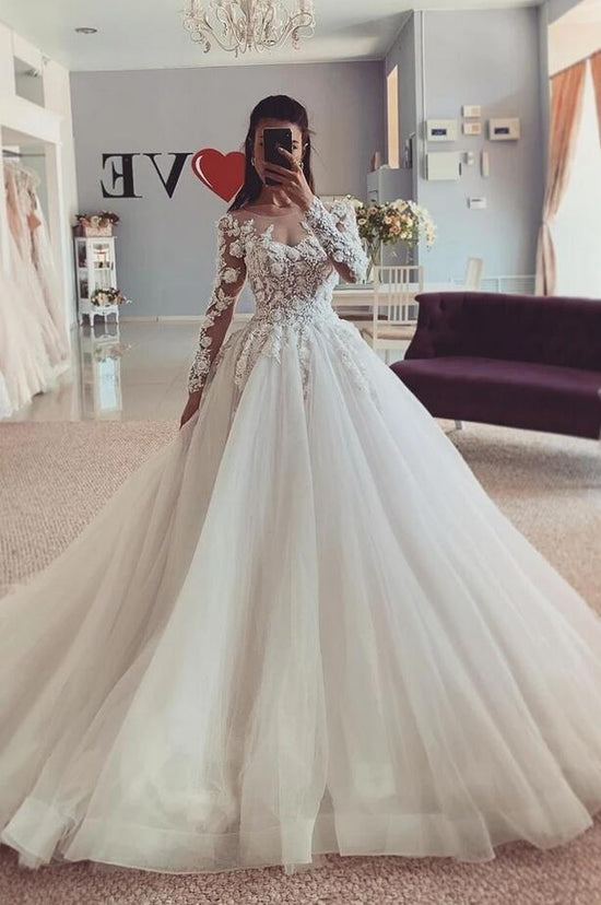 Bestellen Sie Luxus Hochzeitskleider A linie online bei babyonlinedress.de. Spitzeärmel Brautkleider Brautmoden Online für Sie zur Hochzeit gehen.
