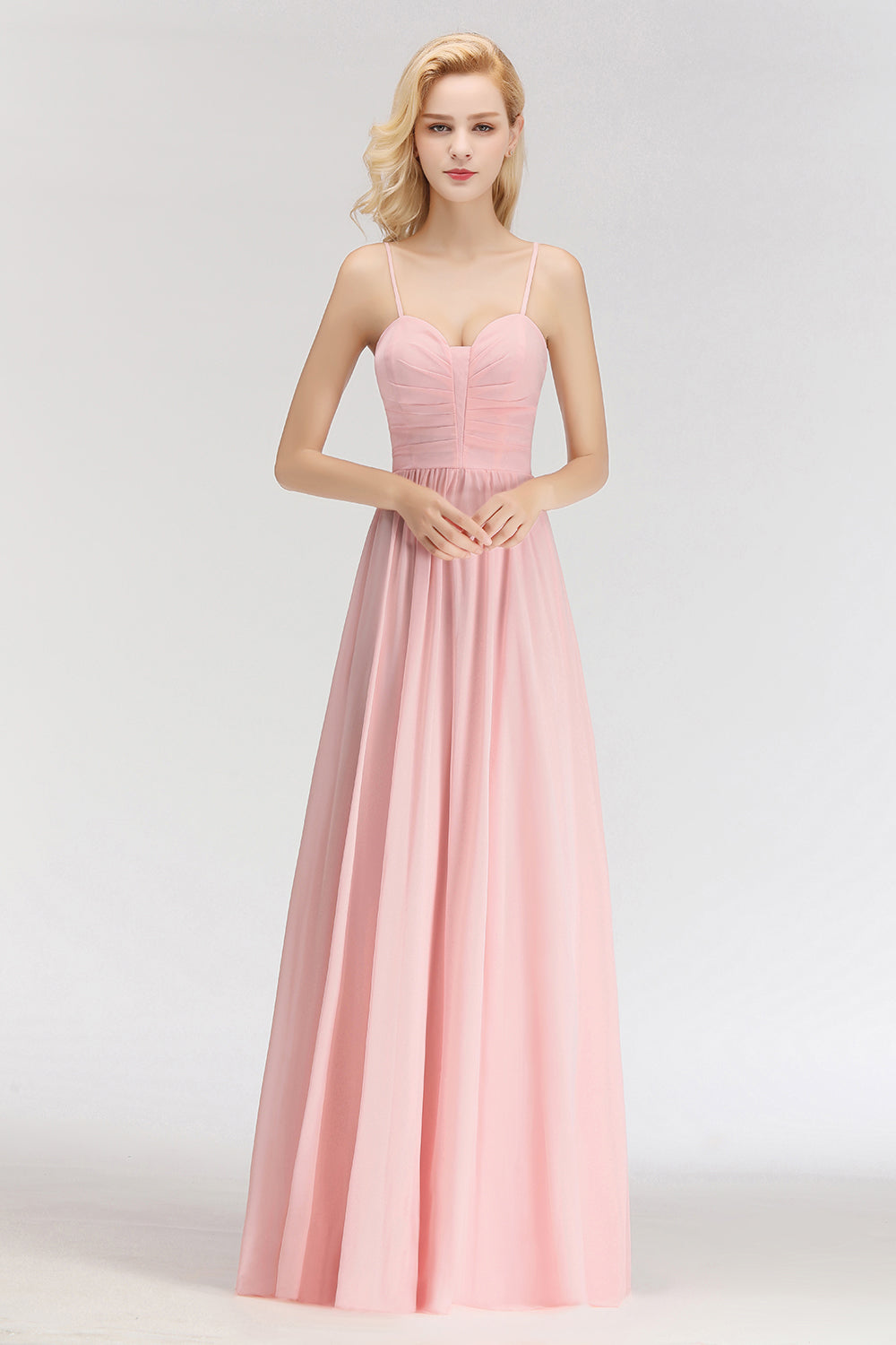 BMbridal Chiffon Späghetti-Träger Ärmellos Affordable Bridesmaid Dress Online