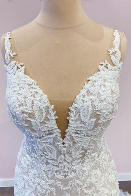 Laden Sie das Bild in den Galerie-Viewer, Finden Sie Modern Meerjungfrau Hochzeitskleider online bei babyonlinedress.de. Brautkleider mit Spitze für Sie nach maß zur Hochzeit gehen.
