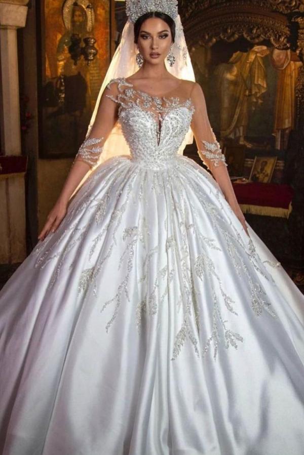Bestellen Sie Extravagante Hochzeitskleider Prinzessin online bei babyonlinedress.de. Brautkleider Mit Ärmel für Sie zur hochzeit gehen.