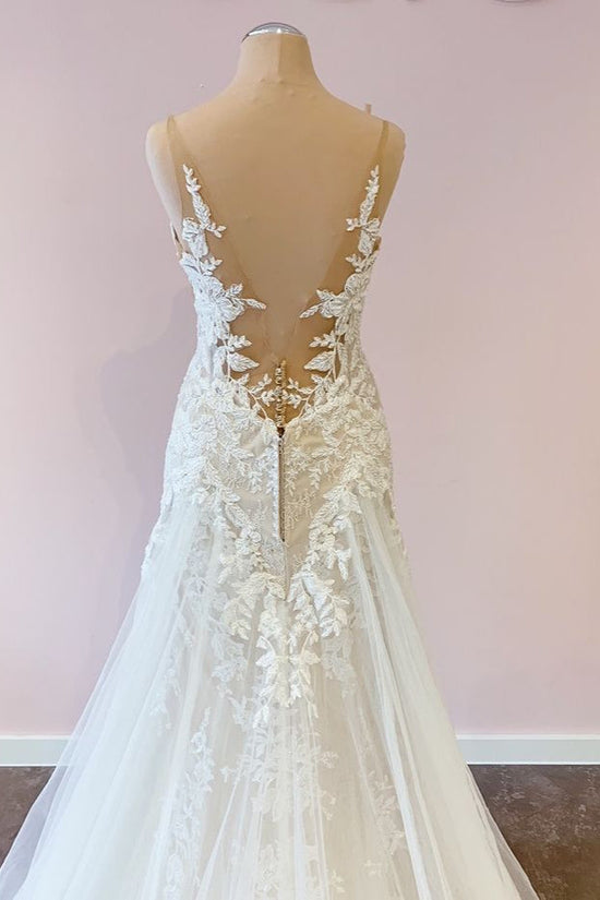 Laden Sie das Bild in den Galerie-Viewer, Finden Sie Modern Meerjungfrau Hochzeitskleider online bei babyonlinedress.de. Brautkleider mit Spitze für Sie nach maß zur Hochzeit gehen.
